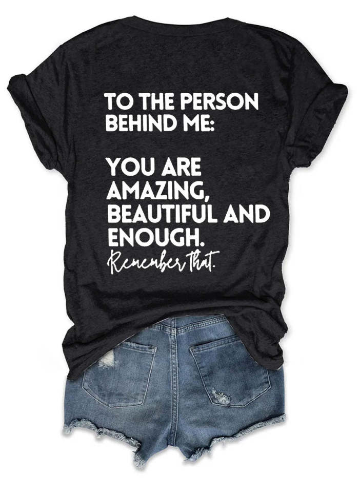 You Are Amazing Beautiful And Enough V-neck T-shirt