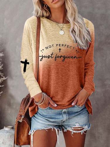 Women's Not Perfect Just Forgiven Long Sleeve T-Shirt