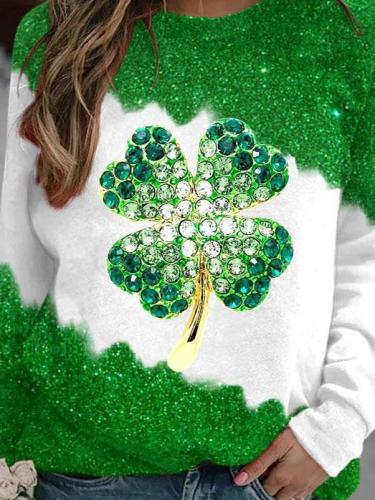 Women's Clover Print Sweatshirt