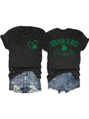 Women's St. Patrick's Day Funny Shenanigans Coordinator Tee