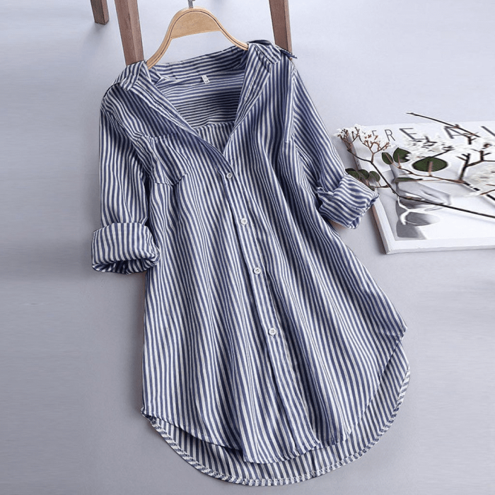 Women's Striped Long Sleeve Shirt
