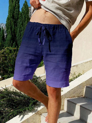 Men's Gradient Art Leisure Beach Shorts