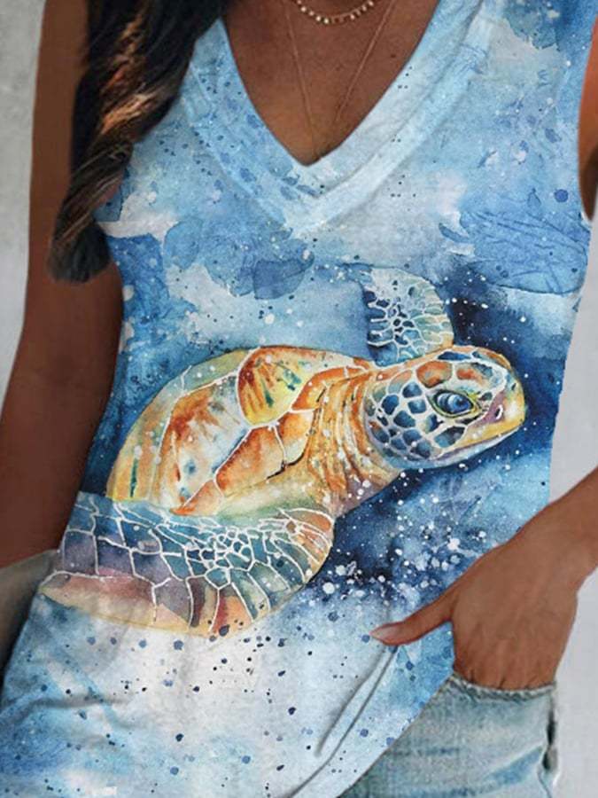 Turtle Print Vest