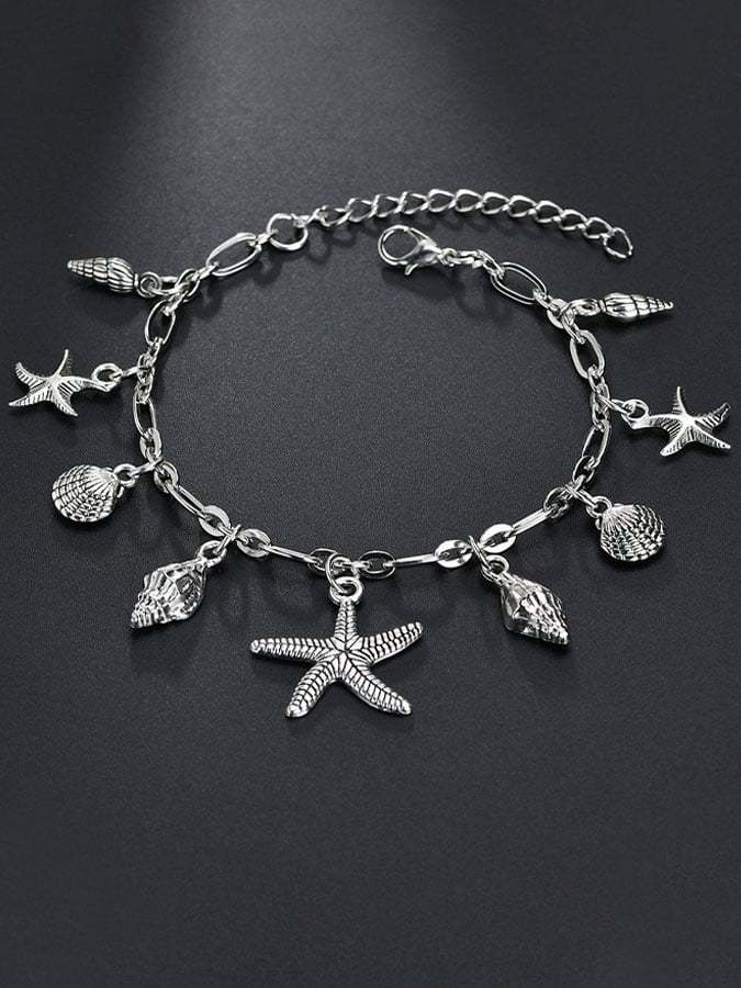Vintage Classic Starfish Conch Shell Anklet