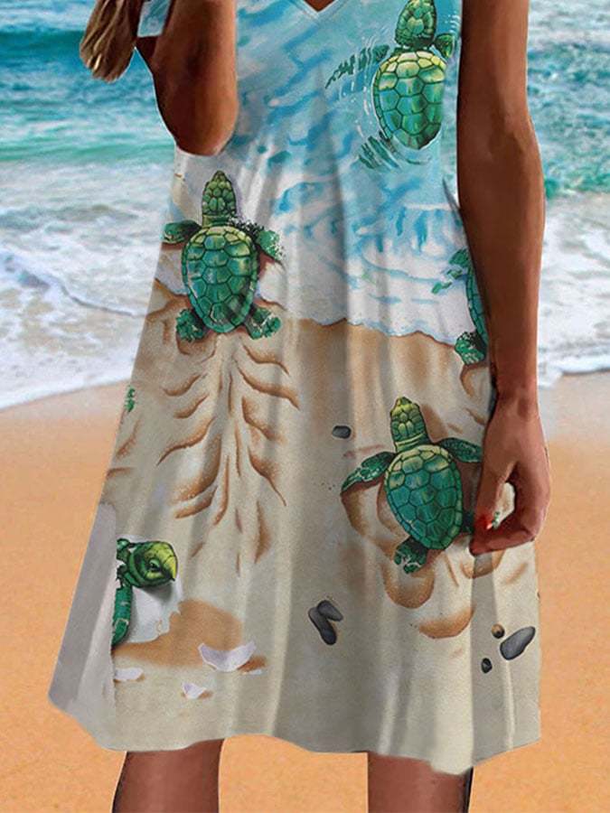 Turtle Print Dress