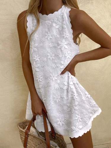 Women's Lace Casual Sleeveless Dress