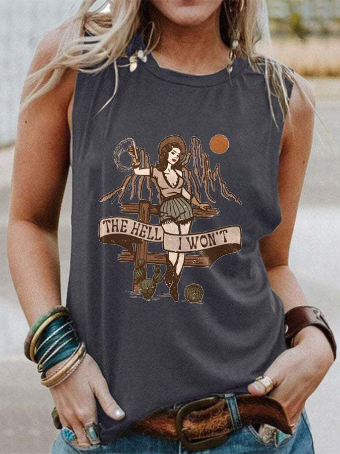 Women's The Hell I Won't Print Casual Vest