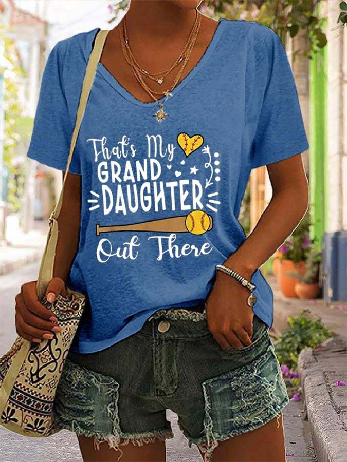 Women's That's my grand daughter out there Casual T-Shirt