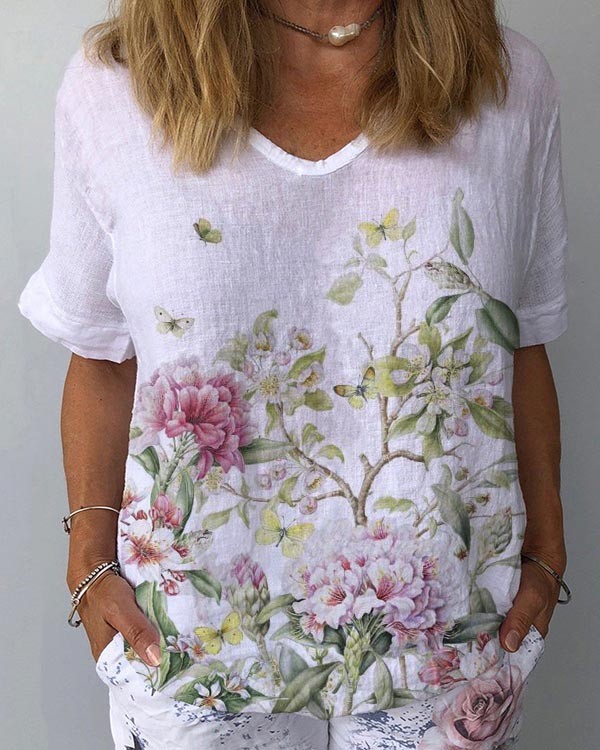 Women's Casual Floral Comfort Top