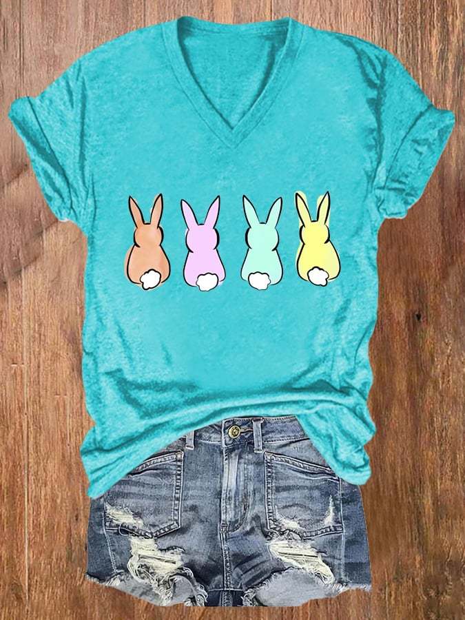 Women's Cute Bunny Print Print Casual T-Shirt