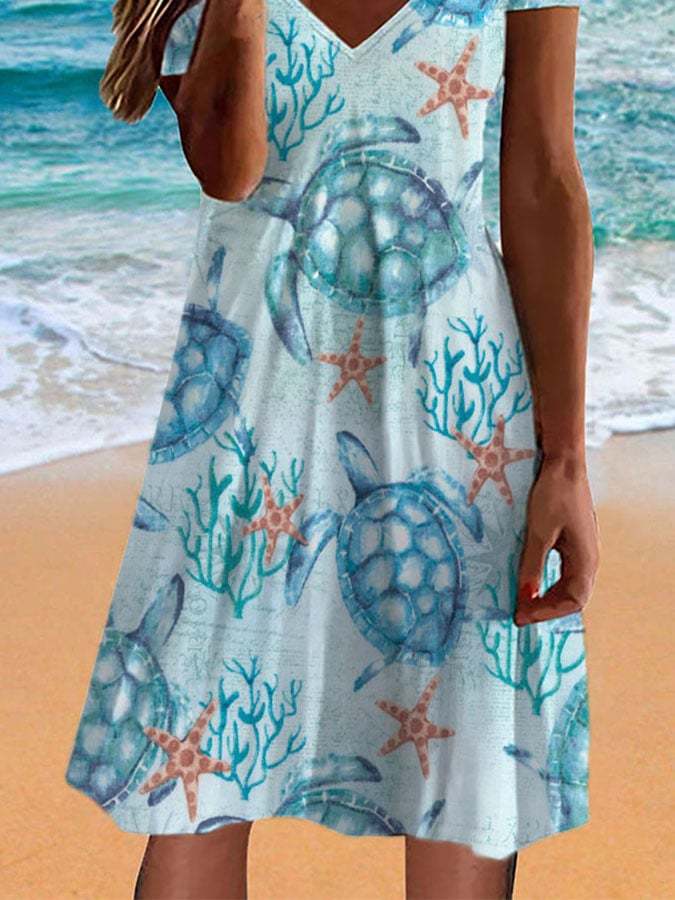 Turtle Print Dress