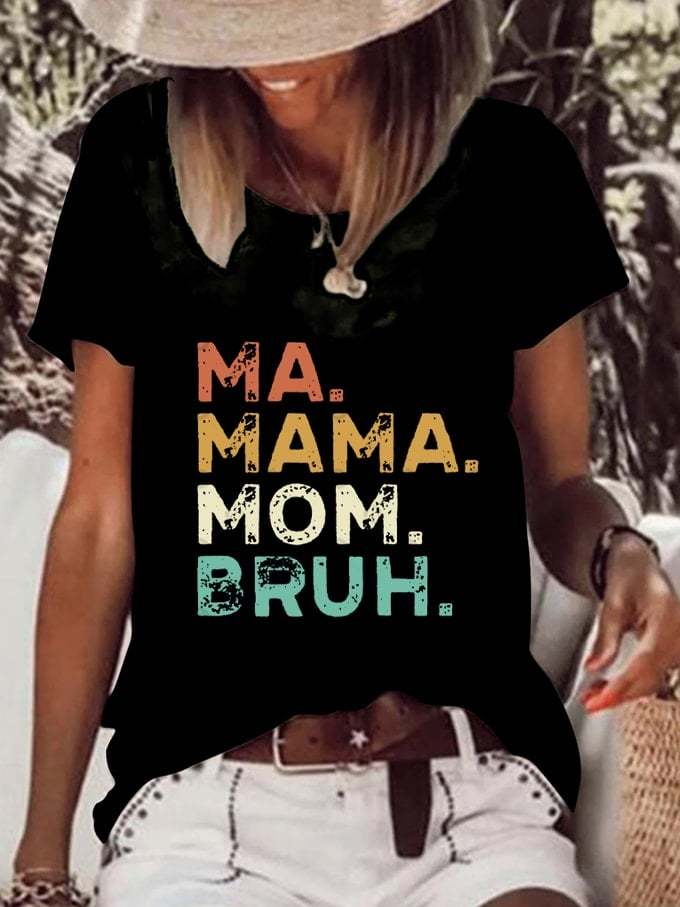 Women's Mother's Day Cool Moms Club Ma Mama Mom Bruh T-Shirt