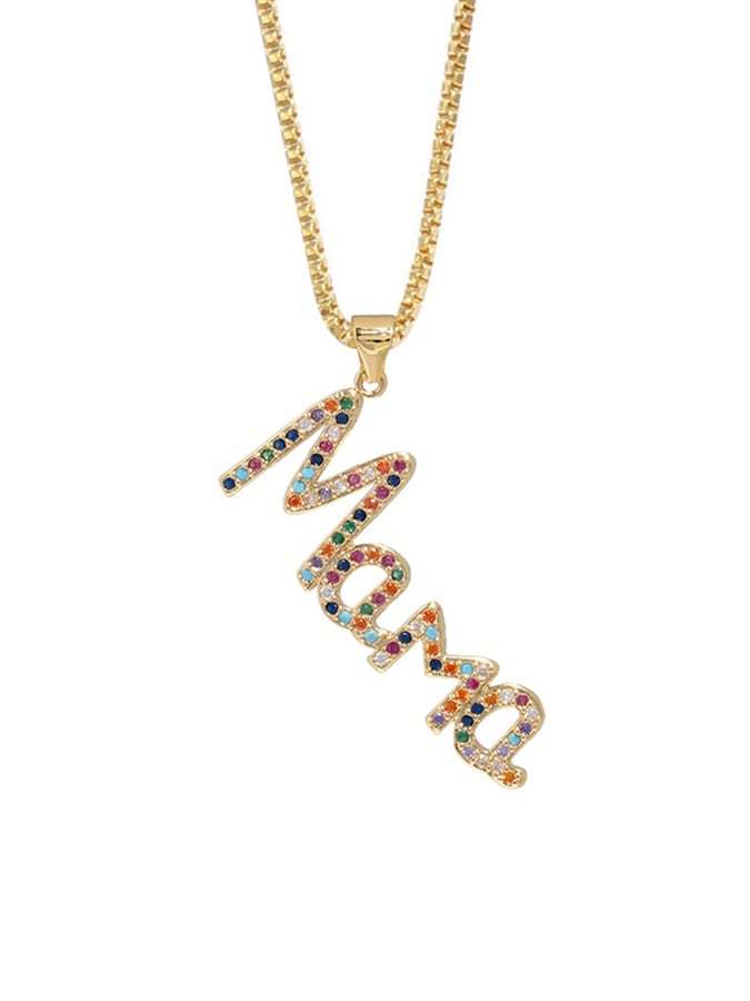 Mother's Day Diamond Letter Necklace
