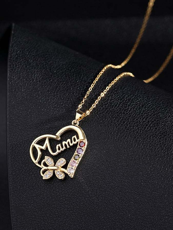 Mother's Day Mama Letter Heart Fashion Necklace
