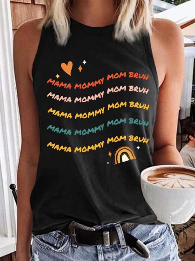 Women's Funny Mama Mommy Mom Bruh Vest