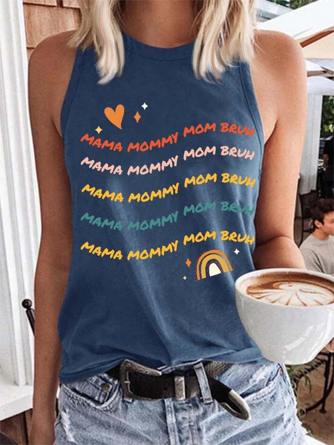 Women's Funny Mama Mommy Mom Bruh Vest