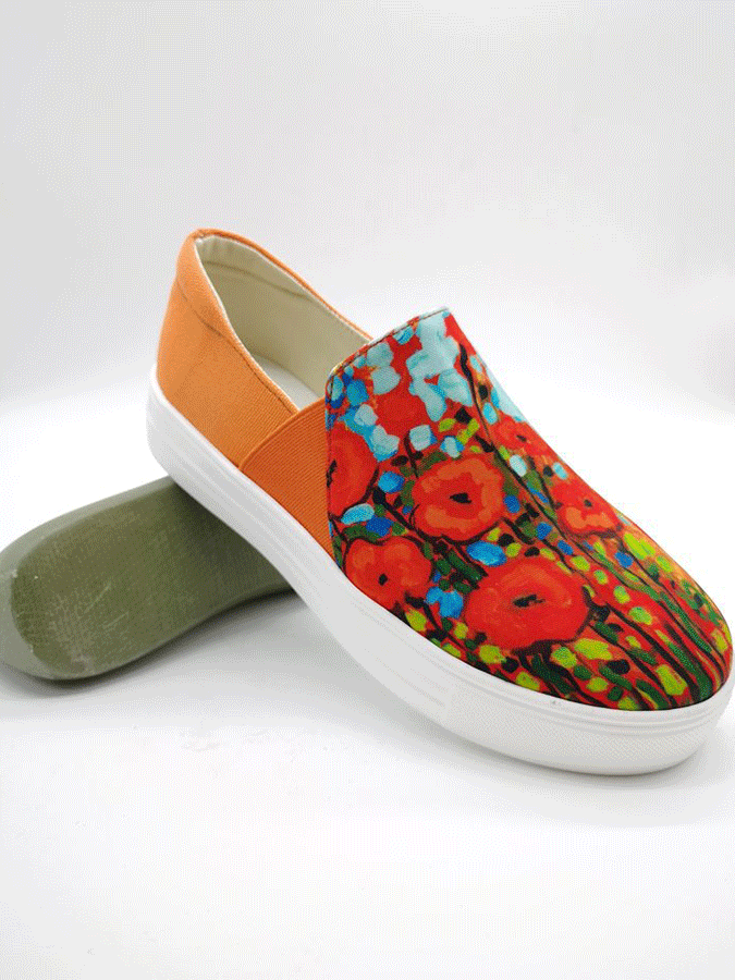 Women's Vintage Floral Print Casual Outdoor Shoes