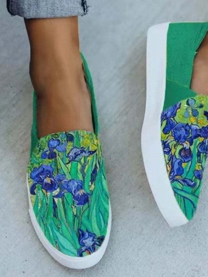 Floral Print Canvas Shoes