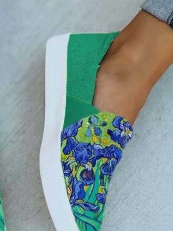 Floral Print Canvas Shoes