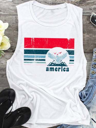 Women's America Land Of The Free Because Of The Brave Tank Top