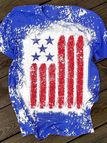 Women's  American flag Print T-Shirt