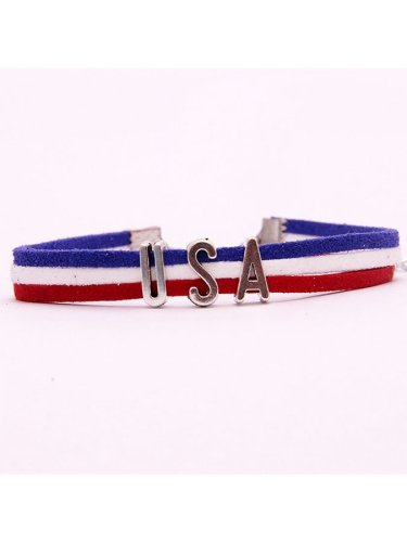 Flag Letter Bracelet