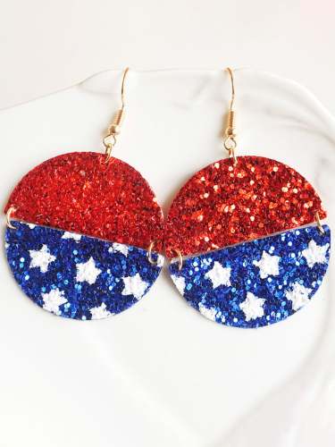 Women's Independence Day Red White Blue Earrings