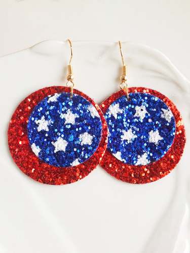 Women's Independence Day Red White Blue Earrings