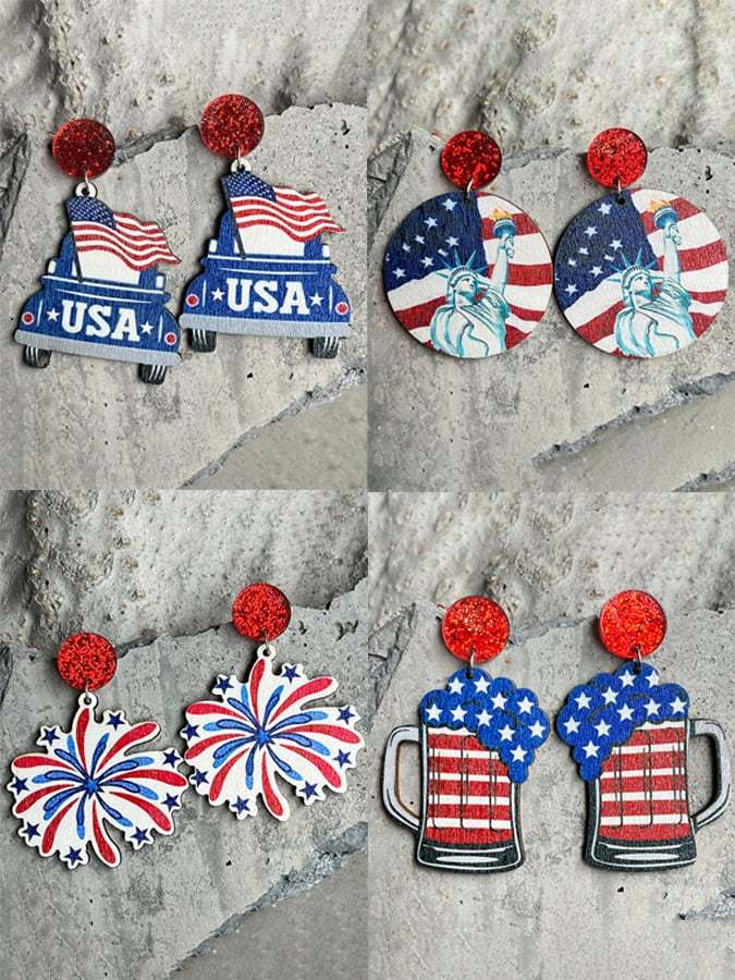 Women's Independence Day Cute Earrings