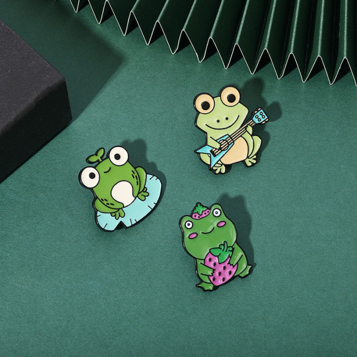 Funny Frogs Badge Enamel Pin