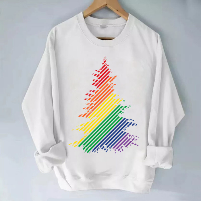 Rainbow Tree Gay Christmas Sweatshirt