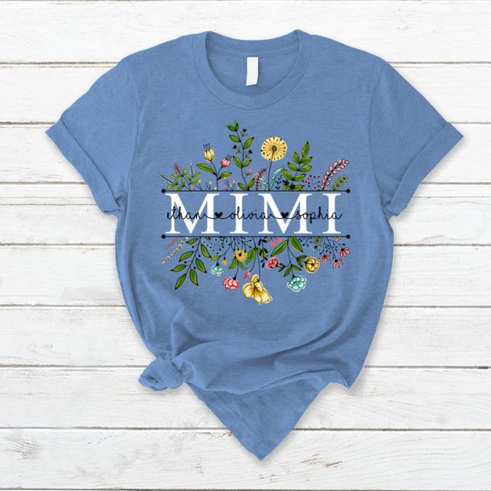 Wildflowers Mimi And Grandkids T-Shirt