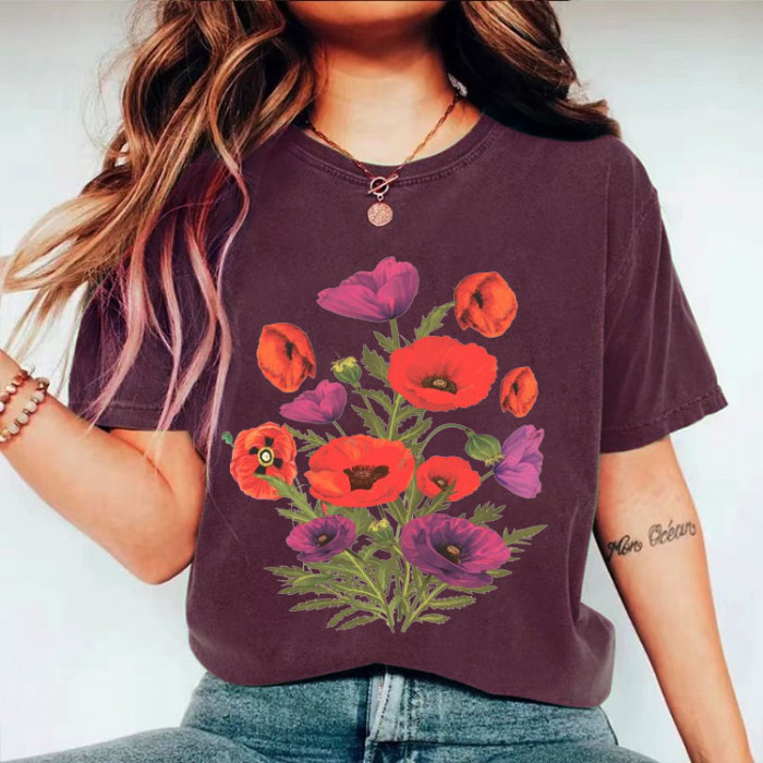 Victorian Flowers Wild Plant T-shirt