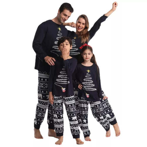 🔥Black Christmas Tree Print Fmalily Matching Pajamas Sets