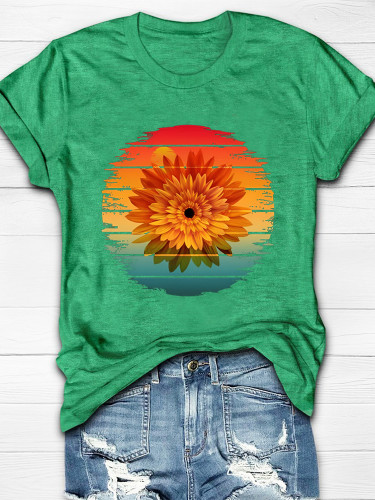 Sunset Sunflower Short Sleeve T-shirt