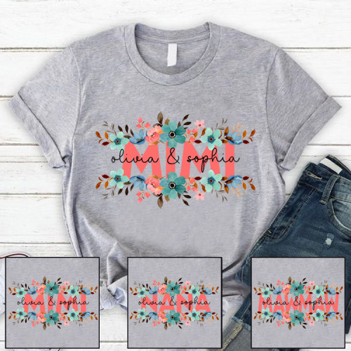 Personalized Wildflowers Mimi T-Shirt