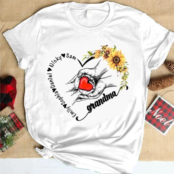 Mom Flower Heart T-Shirt