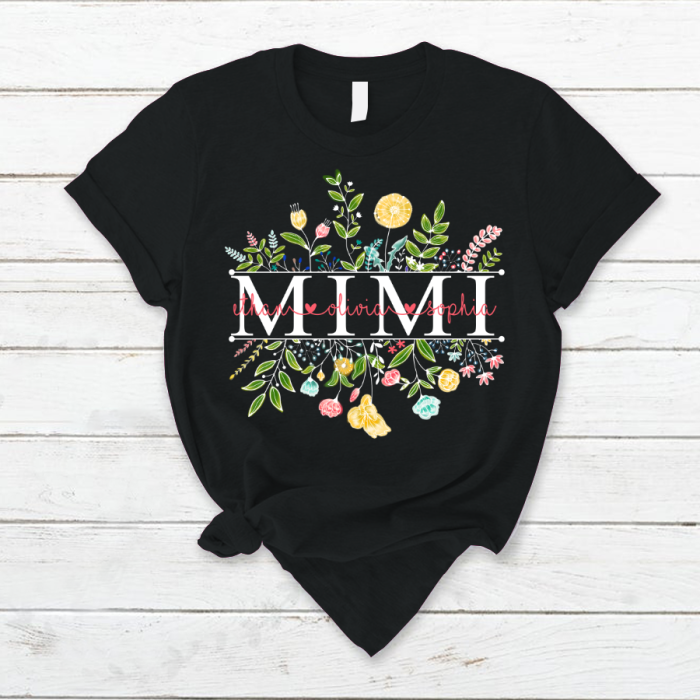 Wildflowers Mimi And Grandkids T-Shirt