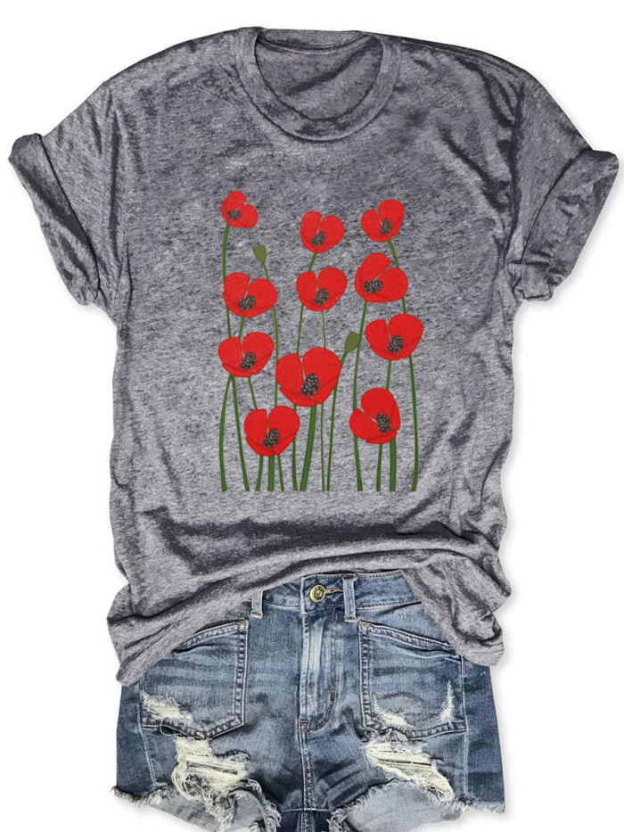 Poppy Flower T-shirt