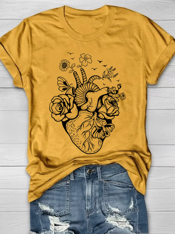 Heart Flower T-shirt
