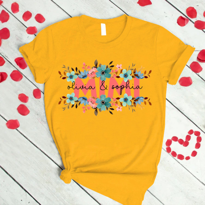 Personalized Wildflowers Mimi T-Shirt