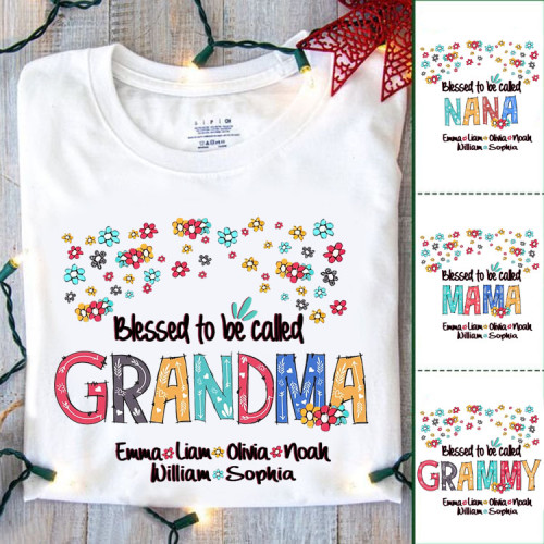 Blessed To Be Called Nana Flower Art T-Shirt