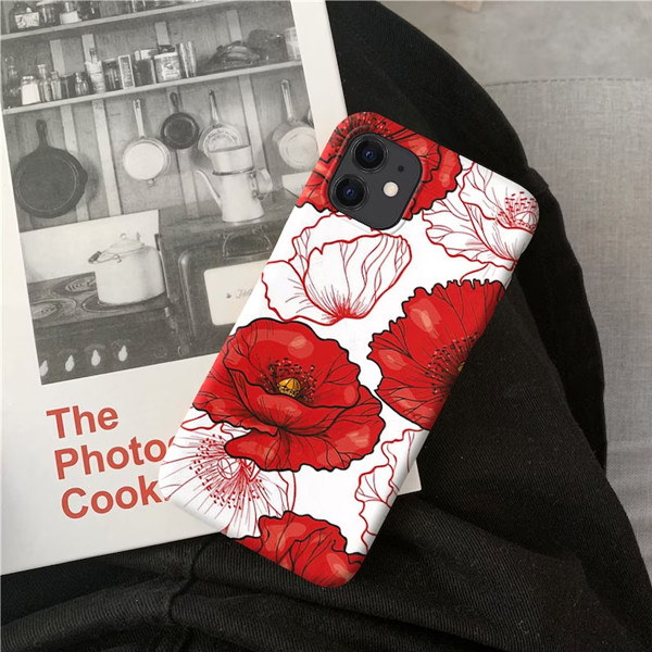 Funny Red Poppy Flowers Phone Case