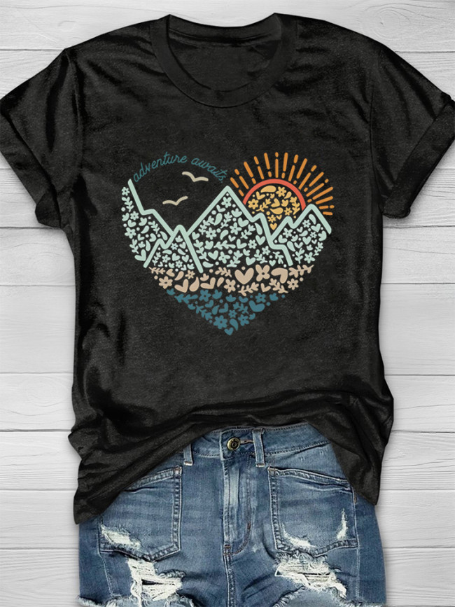 Adventures Awaits Hiking T-shirt