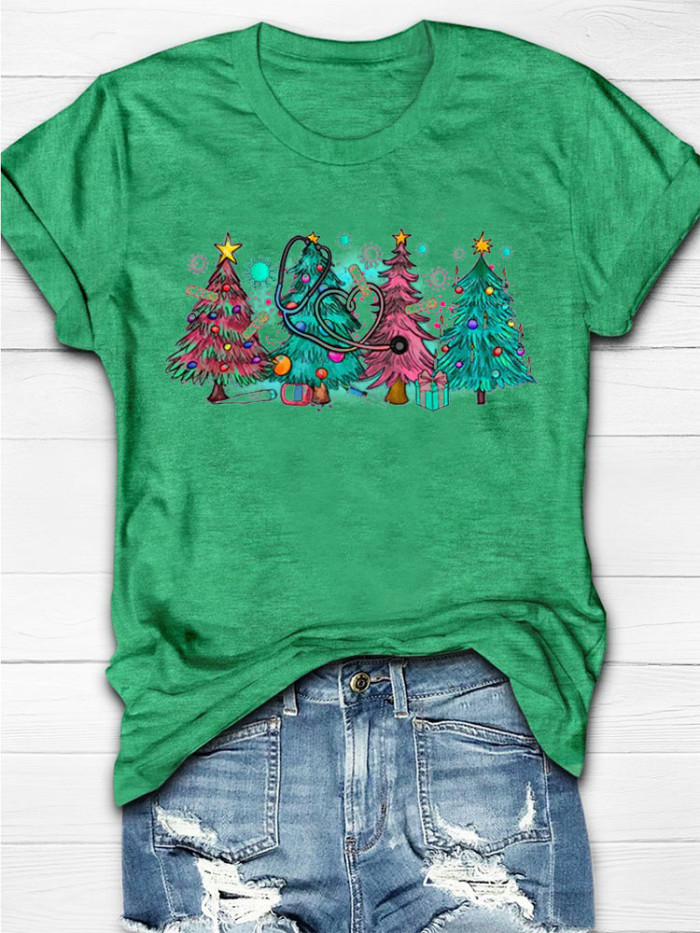 Nurse Christmas Tree T-Shirt