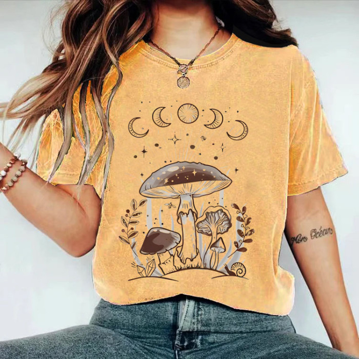 Moon Phases And Mushrooms T-shirt
