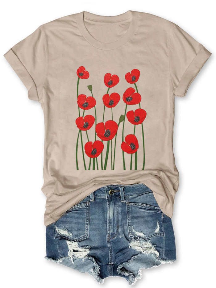 Poppy Flower T-shirt