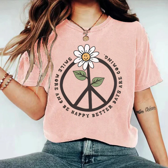 Daisy Peace Graphic T-shirt