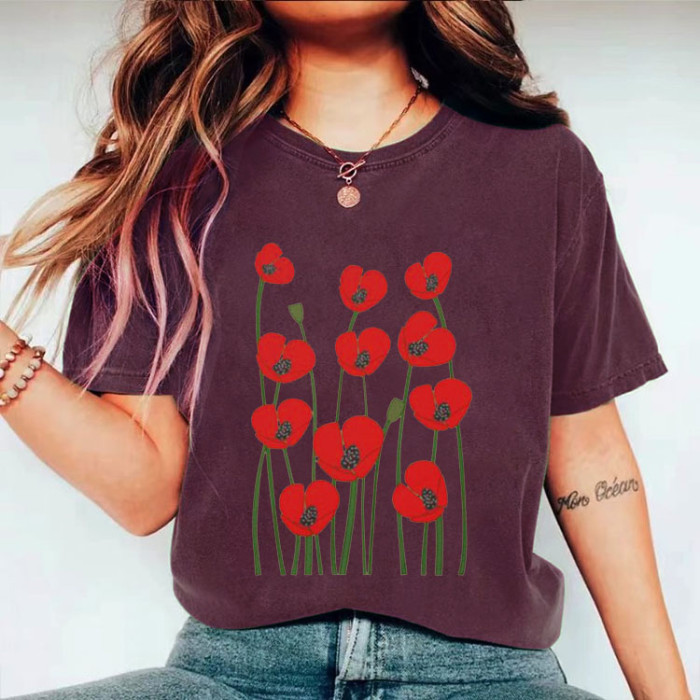 Poppy Flower T-shirt