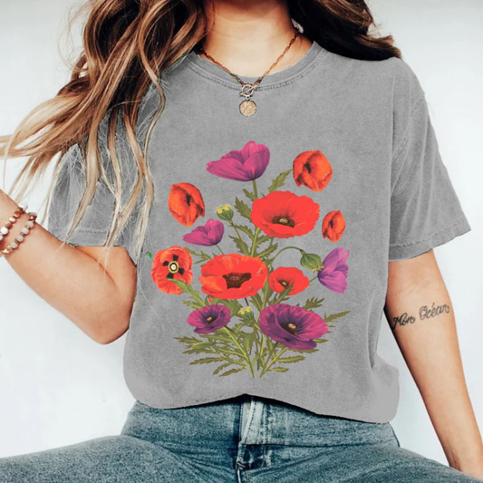 Victorian Flowers Wild Plant T-shirt